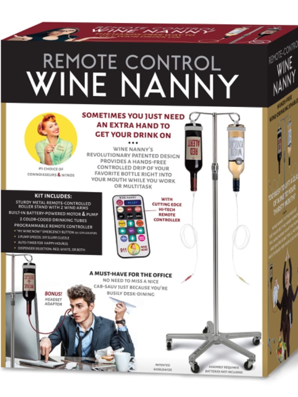 Wine Nanny Prank Gift Box White Elephant Gag Gift NWT
